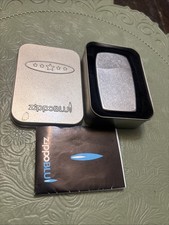 2005 Zippo Blue Chrome Butane Lighter IN BOX WITH PAPERS Zippoblu picture