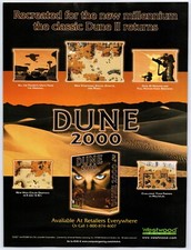 Dune 2000 - Westwood Studios PC Game - Vintage Original Print Ad/Poster Art 1998 picture