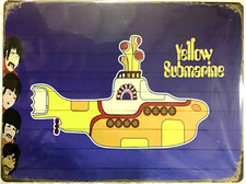 FREE SHIPPING BUY or make OFFER B4 it’s SOLD Beatles sub 12x16 TIN SIGN Bx11 picture