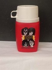 🔥 Vintage 1977 KISS Thermos ✨Aucoin Management 🤘 Rare Rock KISS Memorabilia🎸 picture