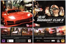 Midnight Club II - PS2 PC - Vintage Original Print Ad/Poster Rockstar Promo 2003 picture