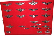 Modern USAF Air Force Astronaut Wings Space Pins Insignia Display Board picture