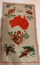 NWOT Vtg Tea Towel by Heil Linen/Cotton Australia Fauna 18