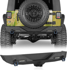 Wrangler Rear Bumper W/Led Lights & Hitch Receiver Compatible with Jeep Wrangler picture