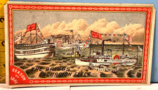 1881 The Briggs Excursion Fleet Ships Advertising Trade Card RARE picture