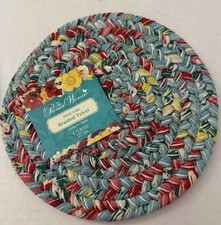 Pioneer Woman Trivet Vintage Floral set of (2) Braided 8.75
