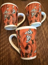 Vintage 1990s Halloween Coffee, Tea, Hot Choc Cup Mug Pumpkins Spiders Bats NEW picture