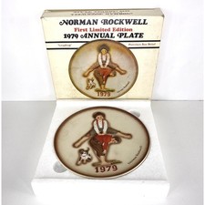 VTG Norman Rockwell LEAPFROG First Limited Edition Annual Collectors Plate 1979 picture