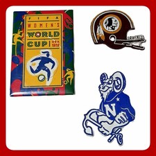 Vintage FIFA 99 USA Womens World Cup Redskins Navy Midshipmen Pin Magnet Lot picture