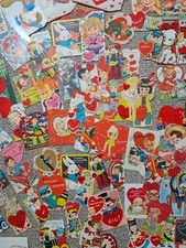 90 Count Vintage Valentines Large Lot  Rare Cards picture