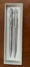 NIB  VTG 70s Paper Mate Hearts Profile Pen Pencil Set Chrome Box USA 70s  picture