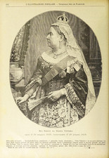 QUEEN VICTORIA From an Italian Magazine 1890s - 8 X 10 In Photo picture