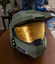 Halo Master Chief Helmet Costume Prop with Removable Gold Visor, Halo Series picture