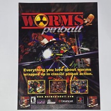 Worms Pinball Sega Dreamcast PlayStation 1 PS1 Classic Print Ad/Poster Promo Art picture