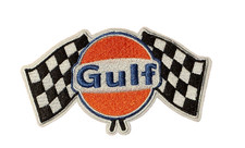 GULF OIL - RACING TEAM - New Old Stock - Embroidered Sew-On/Iron-On Patch picture