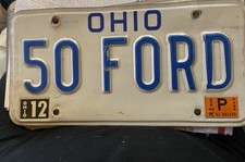 Vintage 1982 Ohio Personalized License Plate “50 FORD” Really Cool picture