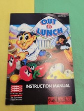 Out To Lunch Super Nintendo SNES instruction manual only  picture