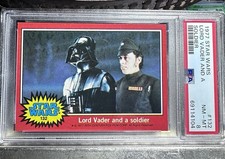 Topps 1977 Star Wars #132 Lord Vader and a Soldier PSA 8 TOUGH picture