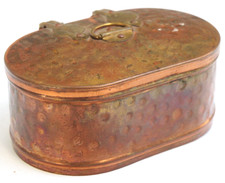  Vintage Swedish Hammered Copper Box  picture