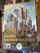 Sim City 3000 Unlimited Original Box PC Game Complete Manual picture