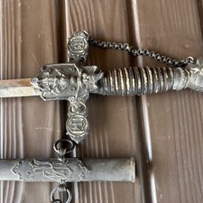 Knights of Pythias FCB Fraternal Sword w/ Scabbard Chain - J.R. Pettis Co picture