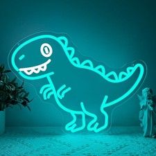 Dinosaur LED Neon Light Sign, Dinosaur Neon Signs for Boys Room Decor Dino Ni... picture