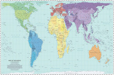 Peters Projection Laminated World Map 36