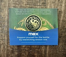 New Embossed Enamel Lapel Pin - HBO MAX HOUSE OF DRAGONS Targaryen Logo  1.25