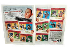 1995 ESPN NFL Game Cards Ad Art Donovan 2 Page Vintage picture