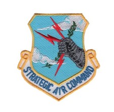 Strategic Air Command SAC USAF Embroidered Patch Cold War Shield 3x3 picture