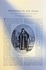 1911 Shakespeare On Stage The Merchant of Venice illustrated picture