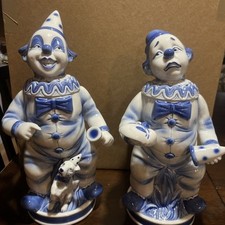 Pair-GUISEPPE AND GUIDO - CLOWN CHARACTER STEINS MADE IN GERMANY NEW picture