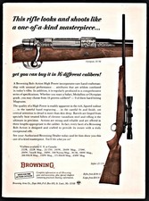 1966 BROWNING Bolt-Action Olympian & Safari Rifle PRINT AD picture