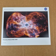 2000 NASA Planetary Nebula NGC 2440 Info 8x10 Small Hubble Space Color Photo picture