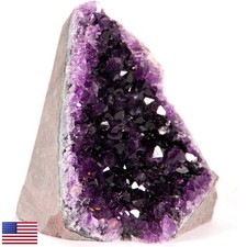 Natural Amethyst Crystals Geode 1.5-2 lbs Healing Crystal Stones picture