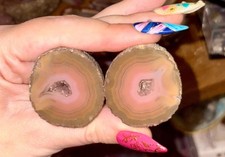 Zhanguo Agate Pair | Natural Banded Agate Slice | Collector Crystal | picture