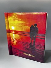 Vtg 1970s Sunset Beach Couple Self Adhesive Photo Album Magic Magnetic Korea picture