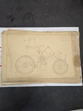 Vintage Chas A Cole Steam Fire Engine Blueprints picture