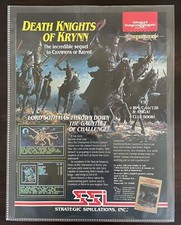 Advanced Dungeons  & Dragons Death Knights Of Kyrnn Magazine Ad - SSI picture