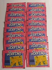 1989  Lot of (20) Packs Barbie Vintage  Panini Italy Album Stickers Sealed picture