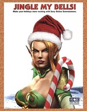 EverQuest Holiday Original 2004 Ad - Christmas SOE Sexy Video Game Promo picture