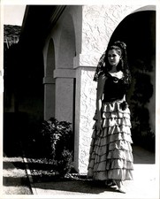 LD443 Original Photo BEAUTIFUL WOMAN SPANISH-STYLE RUFFLED DRESS UNKNOWN ACTRESS picture