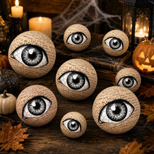 8Pc Halloween Decorations Eyeballs Orbs, Realistic Scary Eyeballs Assorted Sizes picture