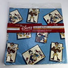 Vtg 1986 Disney Ducktales Christmas Birthday Gift Wrap 2 Sheets 20”x 30” ea. picture