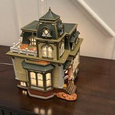 Dept 56 Snow Village Halloween Haunted Mansion 1998 56.54935 Tested Works picture