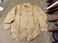 RARE ORIGINAL WWII US USMC MARINE P1937 KHAKI  SERVICE SHIRT-SIZE 3 XLARGE picture