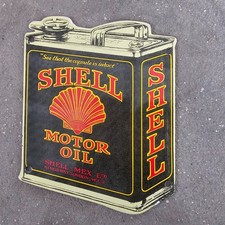 VINTAGE SHELL MEX LTD OLD US GASOLINE OIL GAS PUMP ENAMEL PORCELAIN SIGN picture