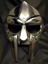 Halloween MF DOOM Mask Mad-villain Steel Face Armor Medieval Hand-Forged Mask picture