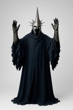 Nazgul Costume Ring Wraith Grim Reaper Long Cape Cosplay Lord Of The King Gown picture
