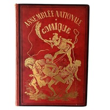 Antique French hardback book HB Assemblee Nationale Comique 1880 picture